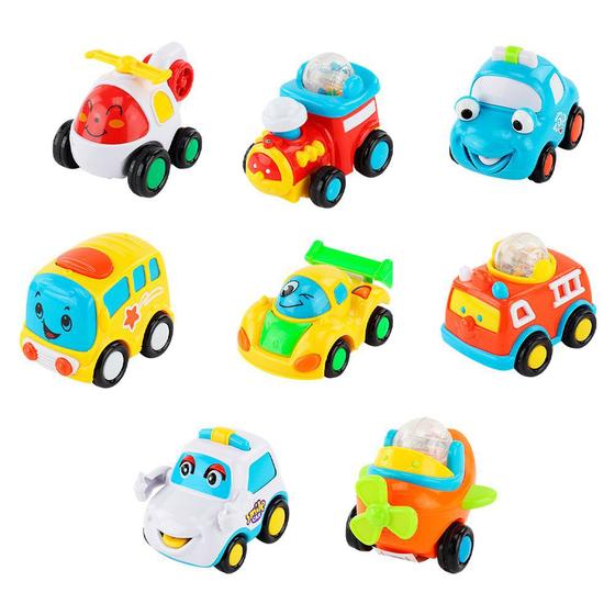 Kit com 8 Carrinhos de fricção Conjunto Veículos Divertidos - Super ...