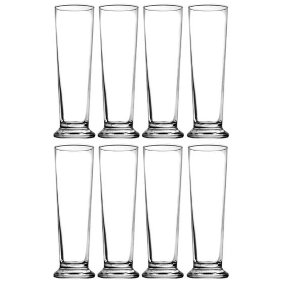 Imagem de Kit com 8 Copos P/ Cerveja Chopp 250ml Vidro Drink Bar Refrigerante