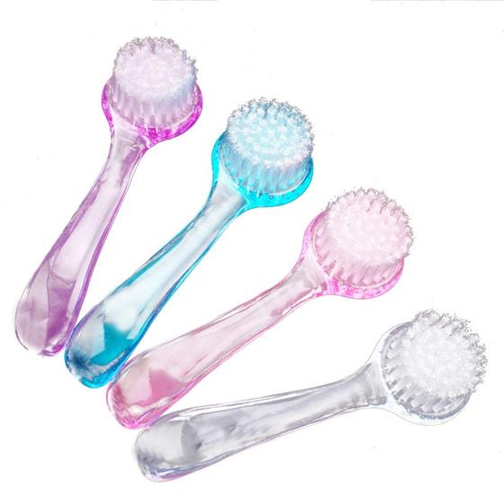 Imagem de Kit com 8 Escovas Faciais para Limpeza e Esfoliação - Com Tampa