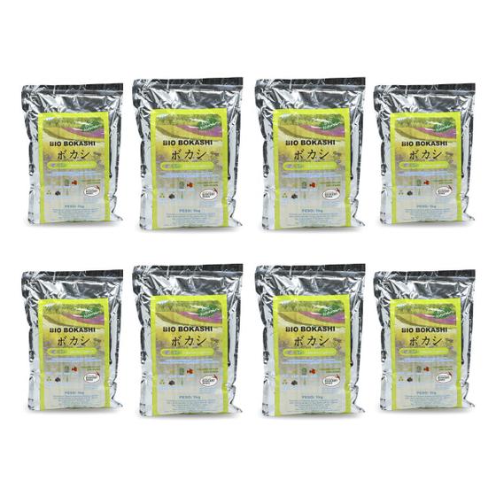 Imagem de Kit Com 8 Fertilizantes Orgânico Bio Bokashi Farelado 1kg