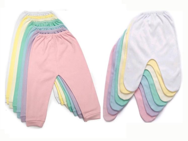 Imagem de Kit Com 8 Mijões 4 Com pé e 4 Sem pé Para bebe  Malha 100%algodão
