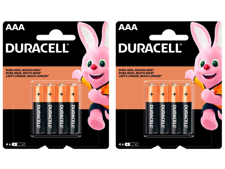 Kit com 8 Unidades de Pilha Alcalina AAA Duracell  é boa?