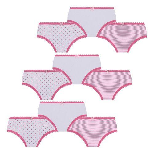 Imagem de Kit Com 9 Calcinhas Lobinha Infantil Kids Algodão Lupo