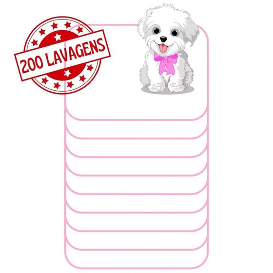 Imagem de Kit com 9 Fraldas de Câes p/Chão 70x50 Branco com borda Rosa 200 Lavagens - Alta Absorção