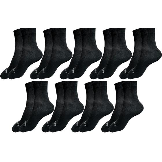 Imagem de Kit com 9 Pares de Meias Cano Longo Esportiva Punho Soft Hoahi