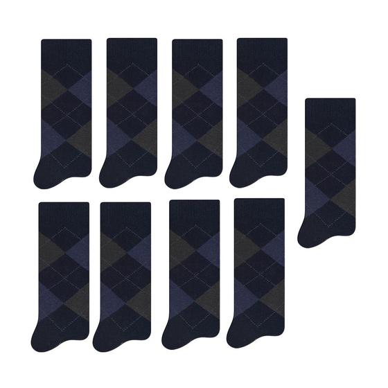 Imagem de Kit Com 9 Pares De Meias Clássica Casual Masculina De Algodão