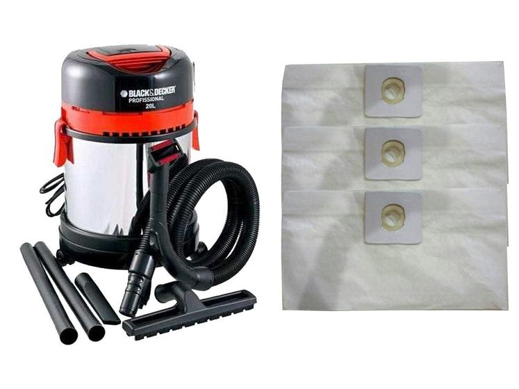 Imagem de Kit Com 9 Sacos Descartáveis Aspirador De Pó Black&Decker Ap4850