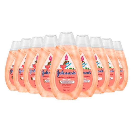 Kit Com 9 Shampoo Johnsons Baby Cachos Dos Sonhos 200Ml Shampoo