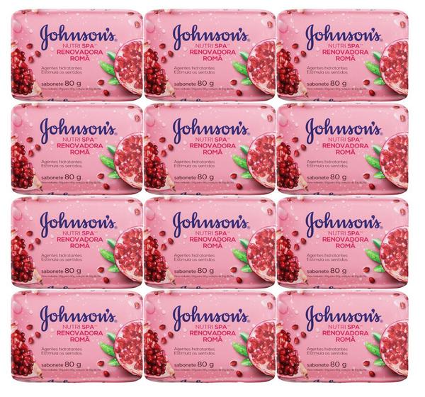 Imagem de Kit com 96 Sabonetes Johnson's Nutri Spa Romã 80g