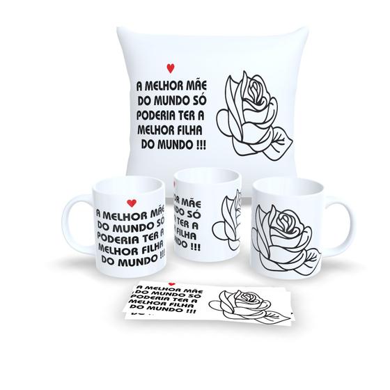 Imagem de Kit Com Almofada 30x30cm e Caneca de Porcelana dia das Mães