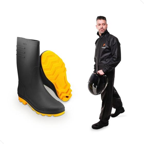 Imagem de Kit com Capa Masculina G + Bota PVC Vonder Tamanho 37