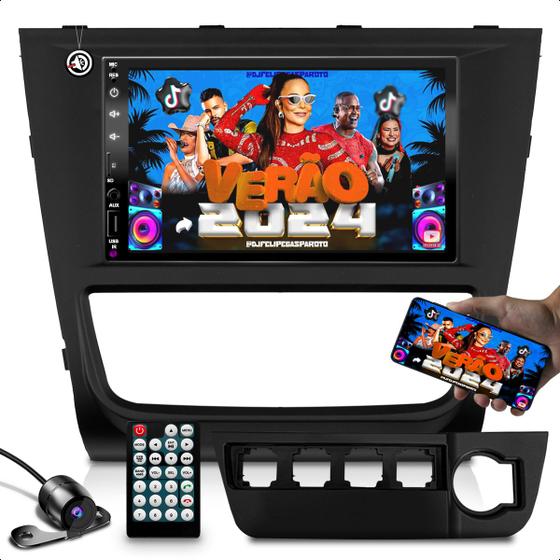Imagem de  kit com central multimidia mp5 com espelhamento android ios + moldura de 7 polegadas compativel com GOL G6, VOYAGE G6 E SAVEIRO G6 + camera de ré