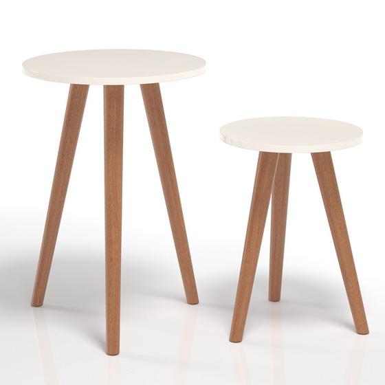 Imagem de Kit Com Duas Mesas Para Apoiar Decoração Com Pé Palito