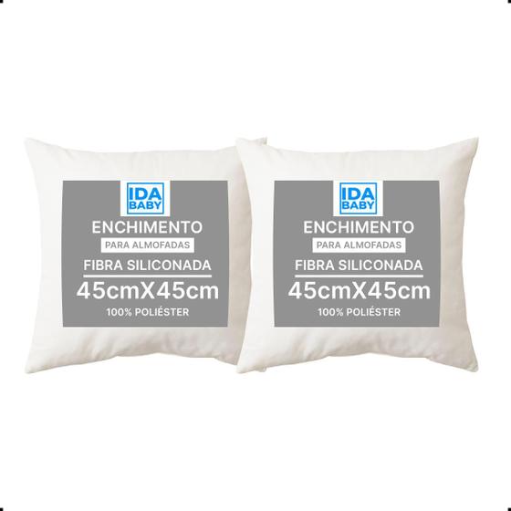 Kit Com Enchimentos Recheios Para Almofada Refil 45x45cm Silicone ANTIALÉRGICO KIT 2, 3, 4 e 6 Unds Menor preço em Kit Com Enchimentos Recheios Para Almofada Refil 45x45cm Silicone ANTIALÉRGICO KIT 2, 3, 4 e 6 Unds