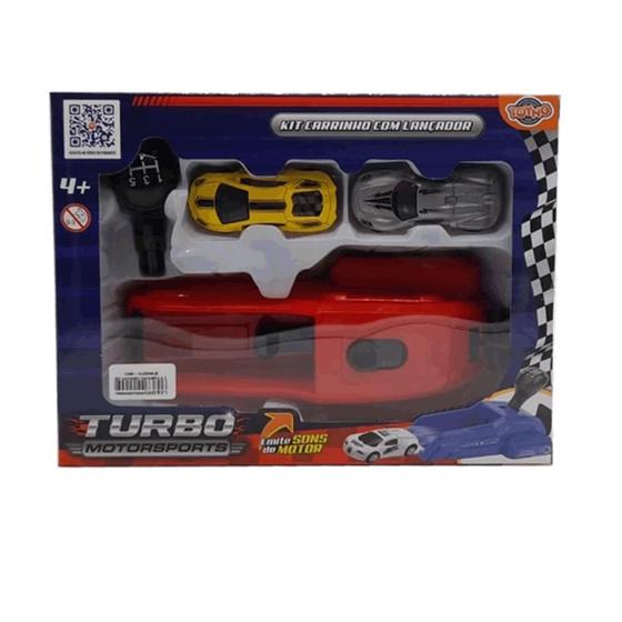 Imagem de Kit Com Lançador Com Som 2 Carrinhos Vermelho Toyng 43966