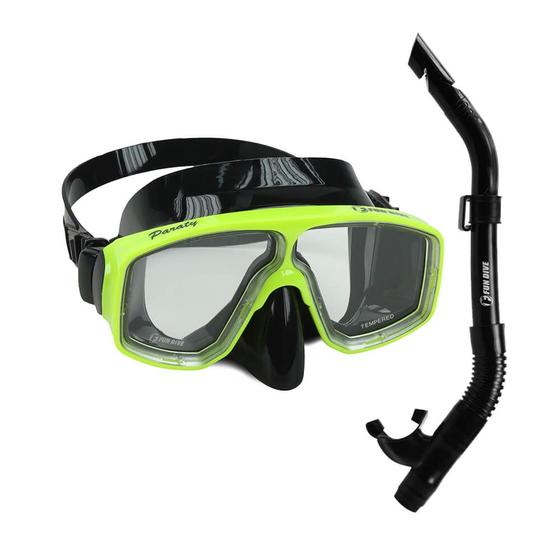 Imagem de Kit com Máscara e Snorkel Resistente para Mergulho e Pesca