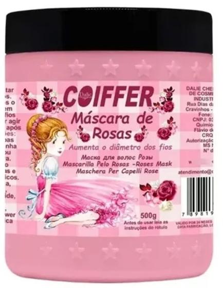 Imagem de kit combo 3 unidades mascara de rosas coiffer 500g