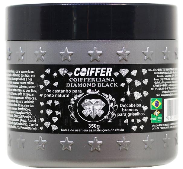 Imagem de kit combo com 3 unidades coifferliana diamond black coiffer 350g