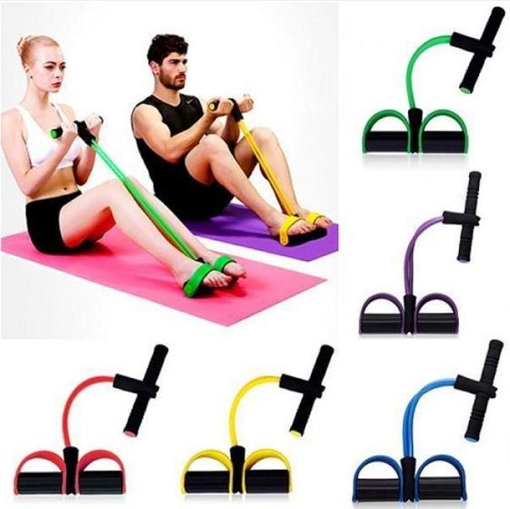 Imagem de Kit Combo Extensor Elastico Pedal + Tapete Texturizado 5mm -