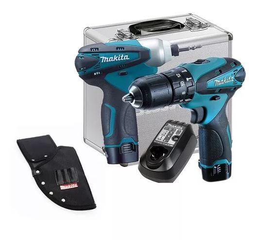 Imagem de Kit Combo Furadeira e Parafusadeira DK1493 Makita e Coldre Porta Ferramentas