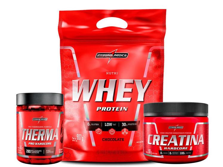 Imagem de Kit Combo Nutri Whey Protein Creatina Therma Envio Rápido