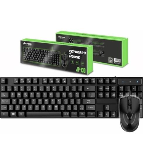 Imagem de Kit Combo Teclado e Mouse Com Fio USB para PC, Computador, Notebook  