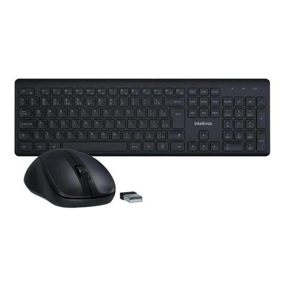 Imagem de Kit combo teclado e mouse intelbras csi50 - sem fio preto ( int- 78 )