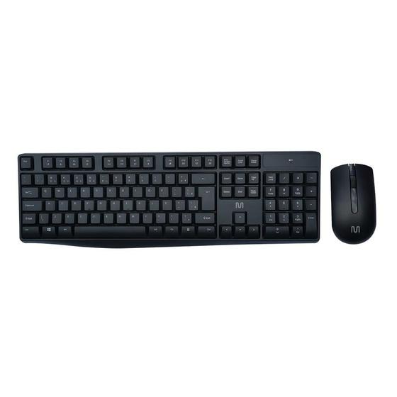 Imagem de Kit combo teclado e mouse sem fio slim multi conexão usb -