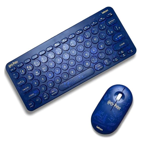 Imagem de Kit Combo Teclado Mouse Wireless e Bluetooth Harry Potter