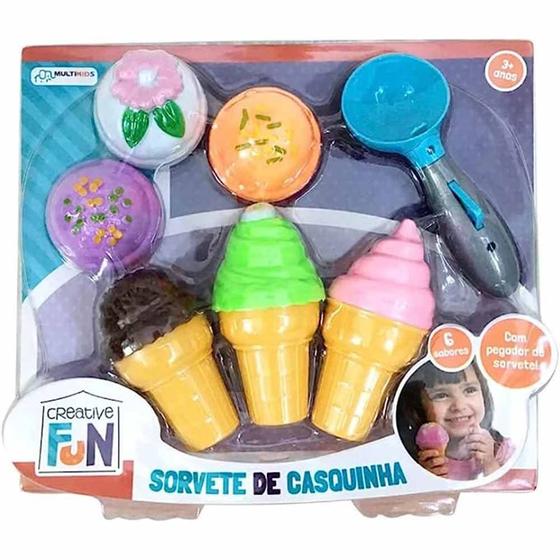 Imagem de Kit Comidinha Infantil - Creative Fun - Sorvete de Casquinha - Multikids