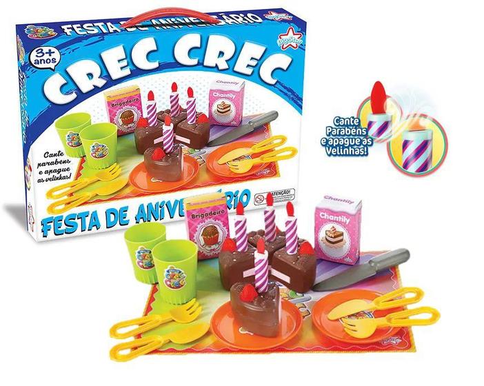 Imagem de Kit Comidinhas Infantil Crec Crec Parabens Big Star