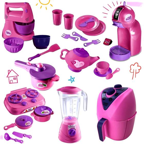 Imagem de Kit Completa Cozinha Infantil 29 Pçs Brinquedo Faz De Conta comidinhas presente