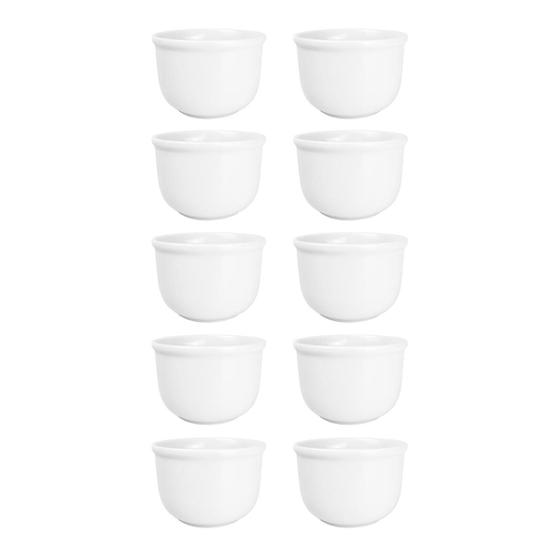 Imagem de Kit Completo 10 Tigelas Brancas Hotel em Porcelana para Sopa