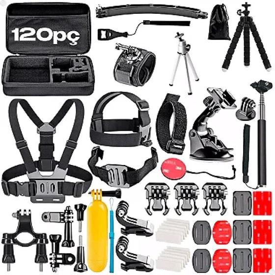 Imagem de Kit Completo 120 Pç Acessórios Para Câmera de Ação 9/10/11/12/max360