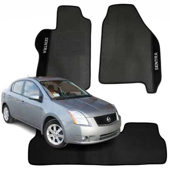 Imagem de Kit Completo 3 Peças Tapete Automotivos Específico Nissan Sentra 2007 a 2013 - V4169