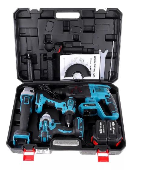 Imagem de Kit Completo 4 Ferramentas Elétricas Brushless  2 Baterias 21V