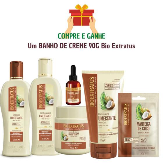 Imagem de Kit Completo 6 Produtos Óleo De Coco Bio Extratus + Presente