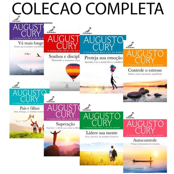 Kit Completo C/8 - Livros Augusto Cury - O Psiquiatra Mais Lido do Mundo Imagem de Kit Completo C/8 - Livros Augusto Cury - O Psiquiatra Mais Lido do Mundo