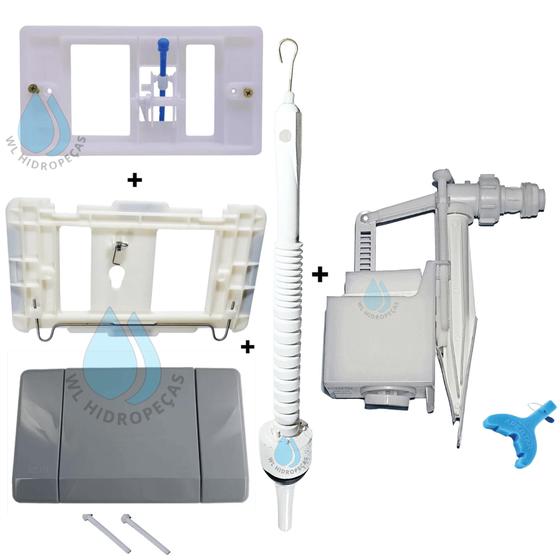 Kit Completo Caixa De Descarga Montana Elegance Cinza Menor preço em Kit Completo Caixa De Descarga Montana Elegance Cinza