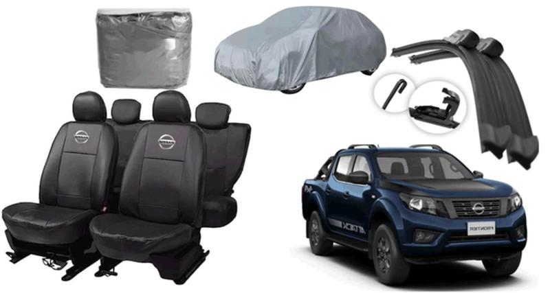 Imagem de Kit Completo Capa de Couro Frontier 2020-2024 com Limpador de Parabrisa