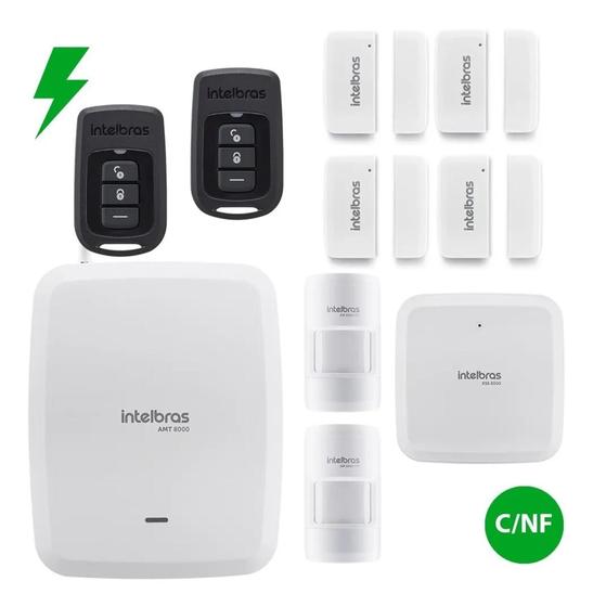 Kit Completo Central Alarme Intelbras Amt 8000 Menor preço em Kit Completo Central Alarme Intelbras Amt 8000
