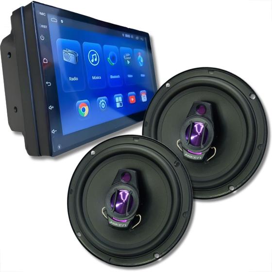 Imagem de Kit Completo Central Multimídia Ultron Play 7Pol. Bluethooth e wifi + Par Alto-Falantes 6 Pol.