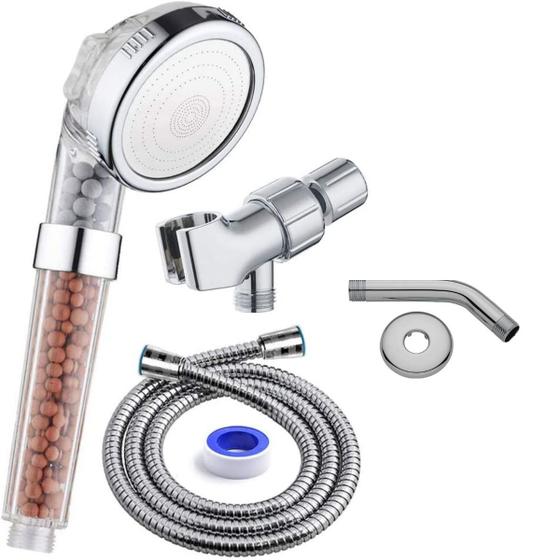 KIT completo Chuveiro/Ducha de alta pressão com filtragem Menor preço em KIT completo Chuveiro/Ducha de alta pressão com filtragem
