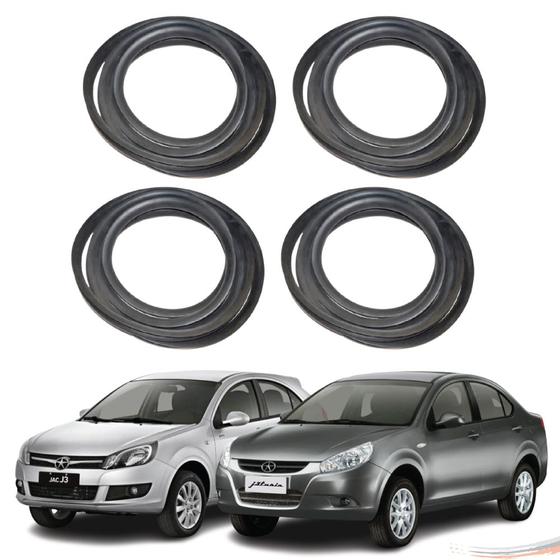 Imagem de Kit Completo de 4 Borrachas das Portas JAC J2 J3 J5 J6