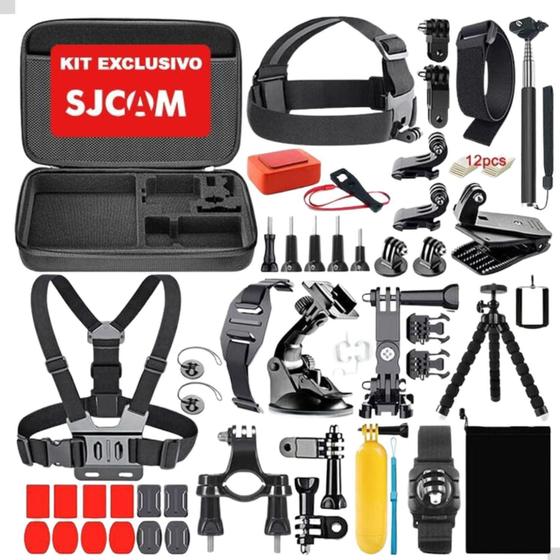 Imagem de Kit Completo De Acessórios P/Câmera Sj4000 Sj5000 Sj6 Sj7 4K