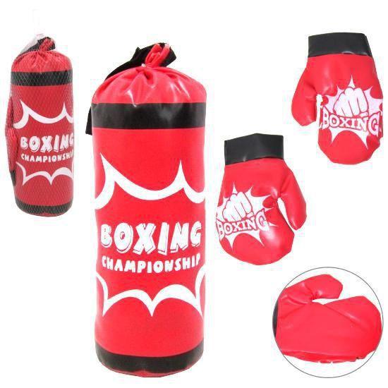 Imagem de Kit  Completo De Boxe Muay Thai Infantil Saco Pancadas E Luvas.