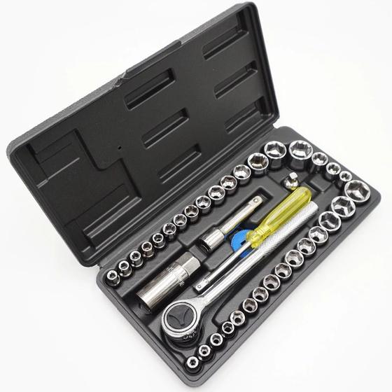 Imagem de Kit Completo De Chave Catraca Com Torque Utilização Mecânica