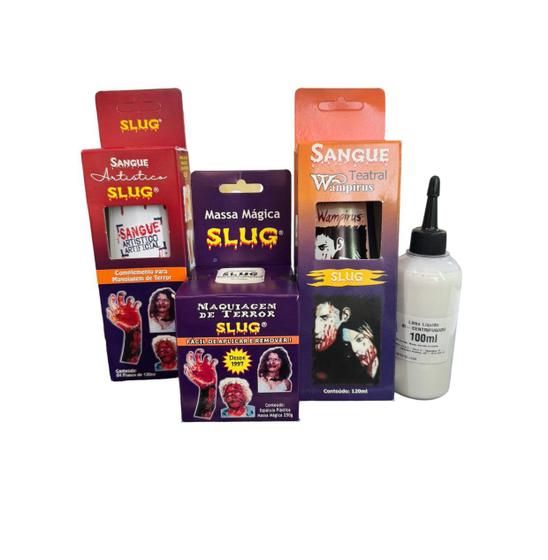 Imagem de Kit completo de maquiagem artística de terror Slug 4 Itens