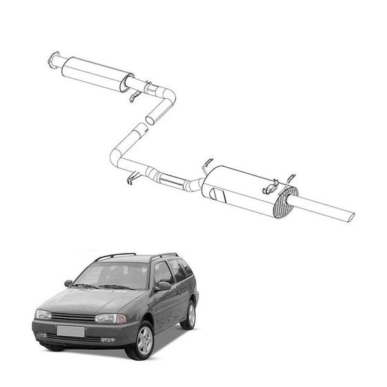 Imagem de Kit Completo Escapamento Parati 2.0 8V 1999 Aço Galvanizado