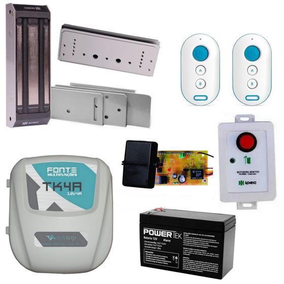 Kit Completo Fechadura Eletroima Sem Fio Porta Vidro 2 Cont Menor preço em Kit Completo Fechadura Eletroima Sem Fio Porta Vidro 2 Cont